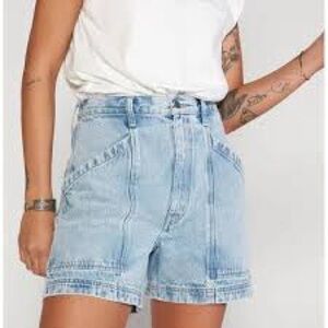Etica Light Blue Jean Shorts
